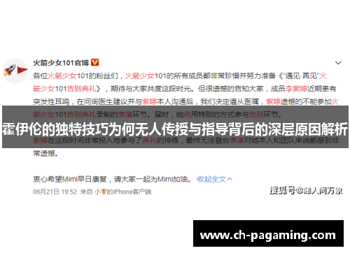 霍伊伦的独特技巧为何无人传授与指导背后的深层原因解析